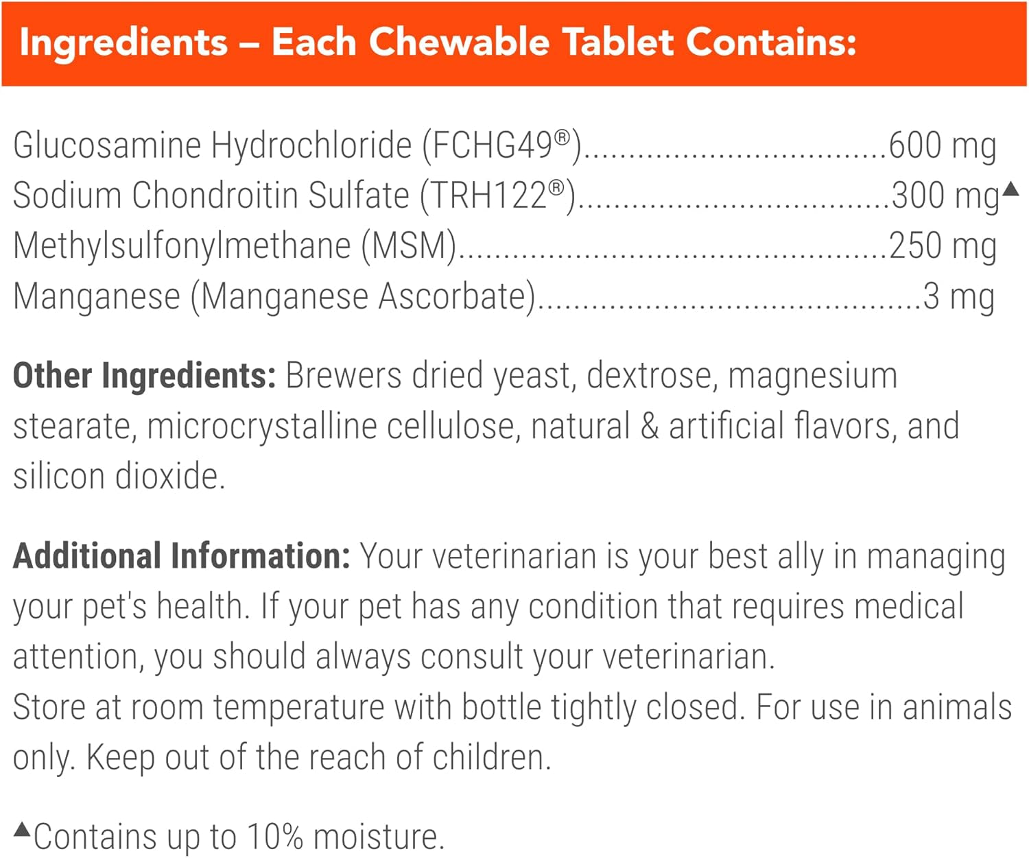 Laboratories  Maximum Strength Joint Health Supplement for Dogs - with Glucosamine, Chondroitin, and MSM, 132 Chewable Tablets