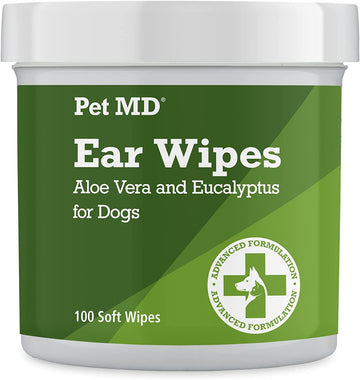 - Dog Ear Cleaner Wipes - Otic Cleanser for Dogs to Stop Ear Itching, and Infections with Aloe and Eucalyptus - 100 Count