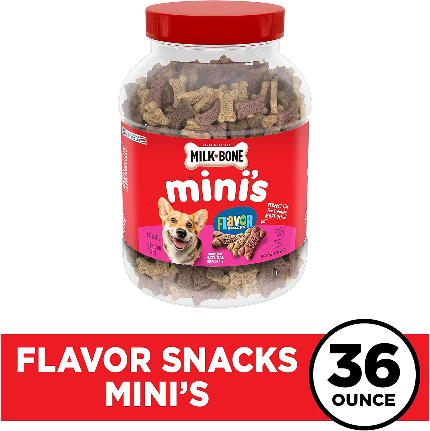 Mini'S Flavor Snacks Dog Treats, 36 Ounce