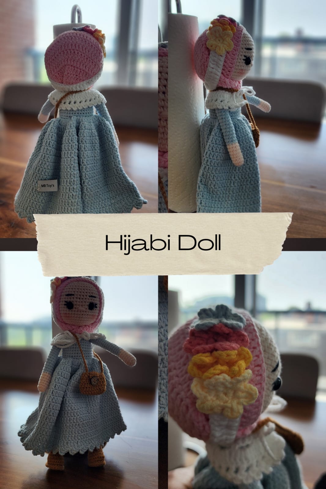 Crochet Hijabi Doll , Muslim Hijabi Doll , Baby Girls Crochet Doll